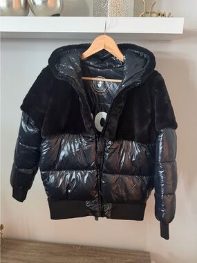 NEW Save The Duck Black Puffer Jacket, M